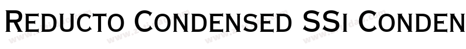 Reducto Condensed SSi Condensed字体转换